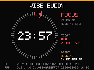 The 25-minute focus timer running