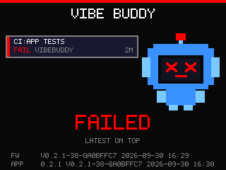 A failed App test run